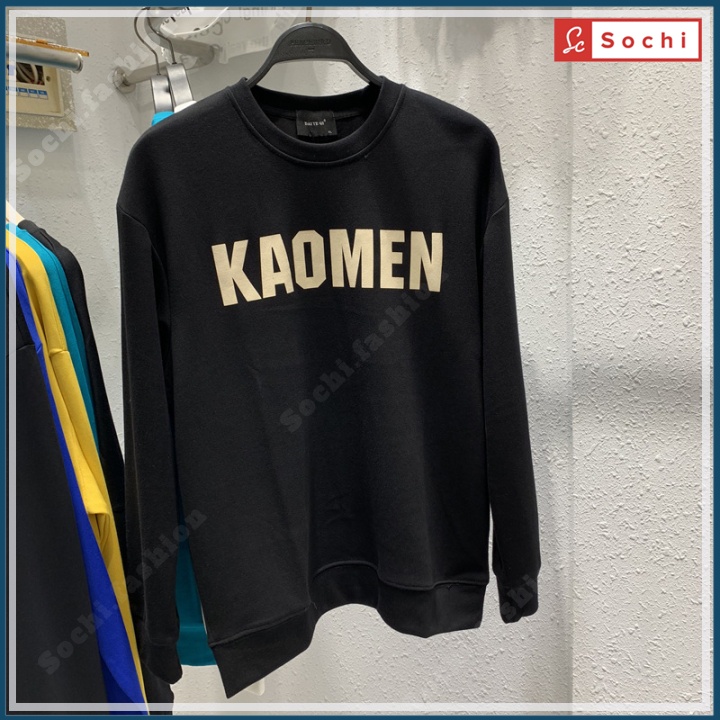 Áo nỉ nam Hàn Quốc, áo sweater giữ nhiệt phong cách cá tính in KAOMEN mã SW698