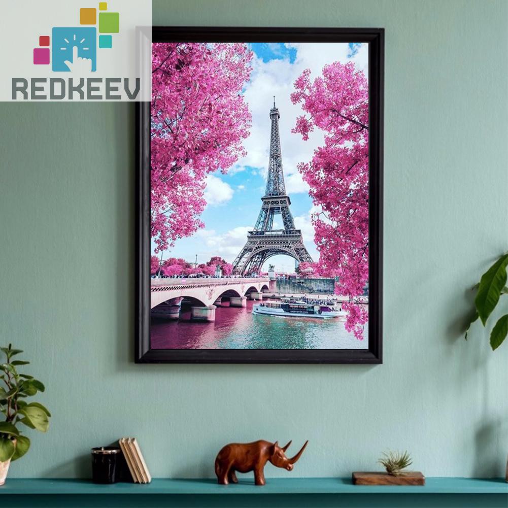 Bộ Tranh Đính Đá 5d Tự Làm Hình Tháp Eiffel Redkeev 1.13