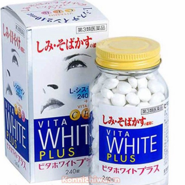 [auth]dạng Viên Uống Trắng Da Vita White Plus- Nhật Bản Hộp 240 Viên