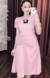 Cài áo nơ trắng đen đính hạt xinh