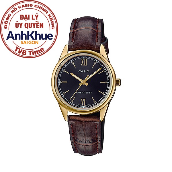 Đồng hồ nữ dây da Casio chính hãng Anh Khuê LTP-V005GL-1B2UDF (28mm)