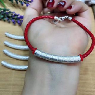 Charm bạc thái mix dây da.