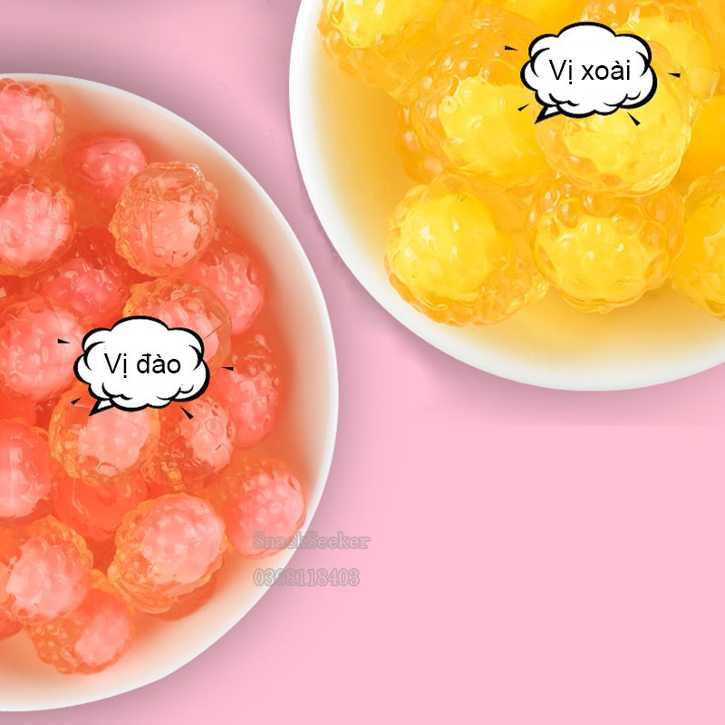 Kẹo dẻo hoa quả mix vị - Túi tiết kiệm 200Gr - Đồ ăn vặt Trung Quốc - Snackseeker