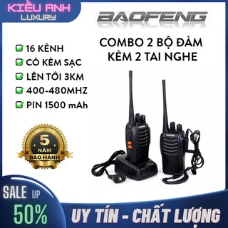 Bộ Đàm Baofeng 888s - Bộ Đàm Chuyên Dụng, Chống Tạp Âm, Cự Ly Liên Lạc 3km - Tặng Phụ Kiện Cao Cấp, Bảo Hành 5 Năm