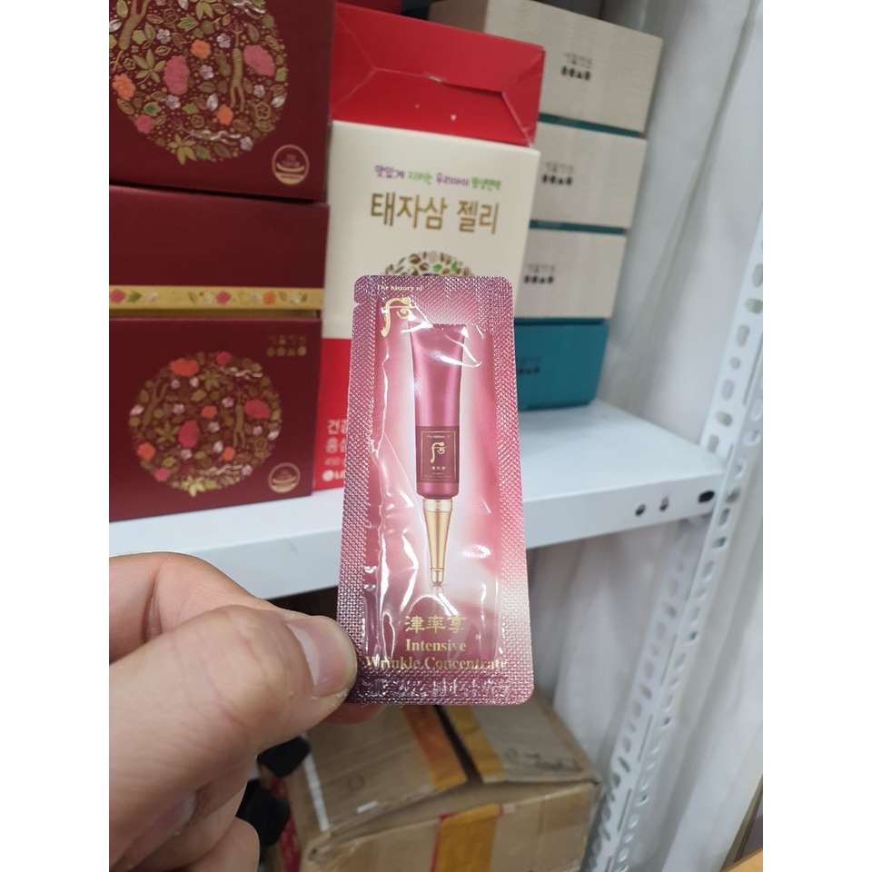 Combo 10 gói kem mắt who đỏ intensive Wrinkle Concentrate mẫu mới date 2026