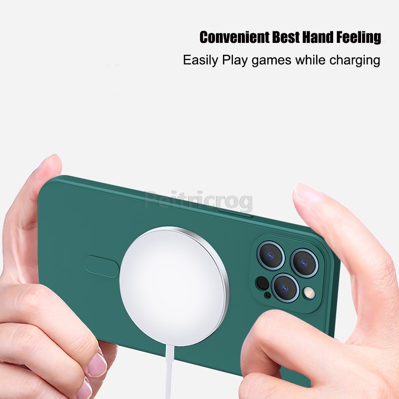 Ốp điện thoại silicon từ tính thích hợp cho Iphone 12 11 Pro Max Xs Xr X 12 Mini