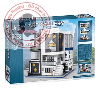 Nonlego Streetviews modular Urge 10201 Art Gallery bộ đồ chơi lắp ráp toà nhà trưng bày nghệ thuật hội hoạ