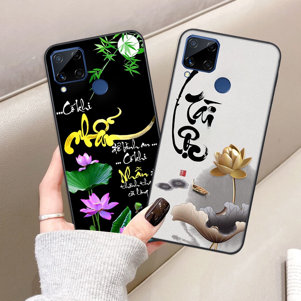 Ốp lưng Realme C15 in hình chữ tài chữ lộc, Cha Mẹ, bình an SIÊU ĐẸP
