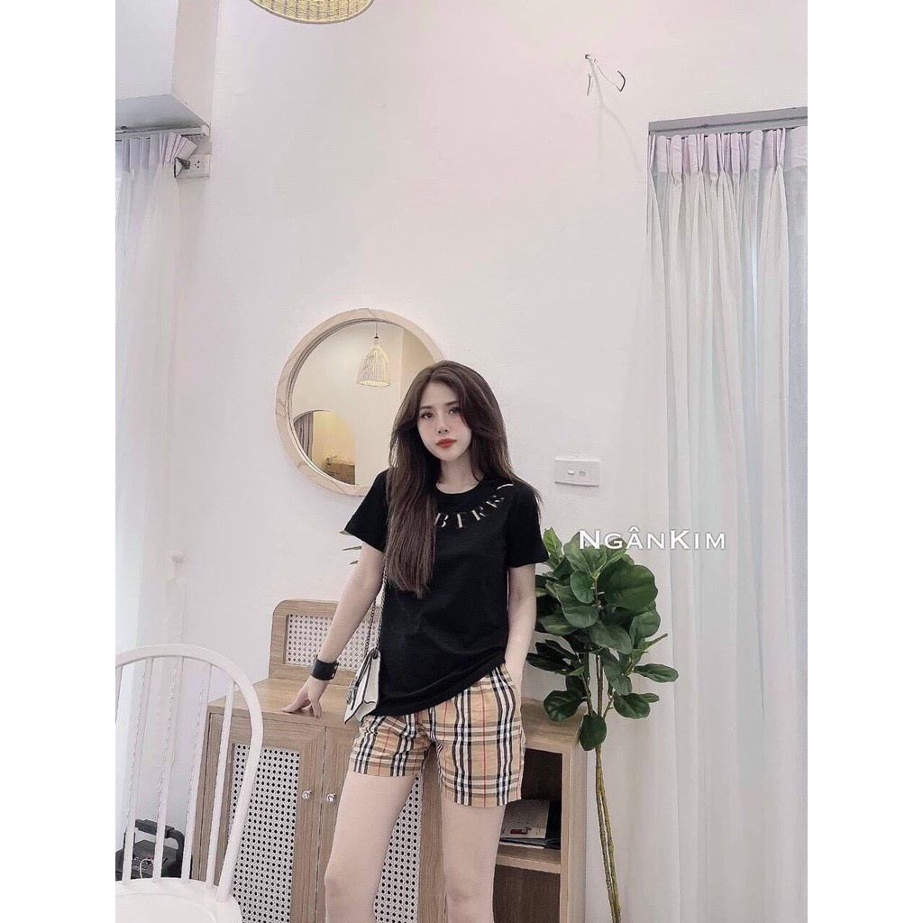 Bộ đồ cộc tay nữ dễ thương mặc nhà cotton