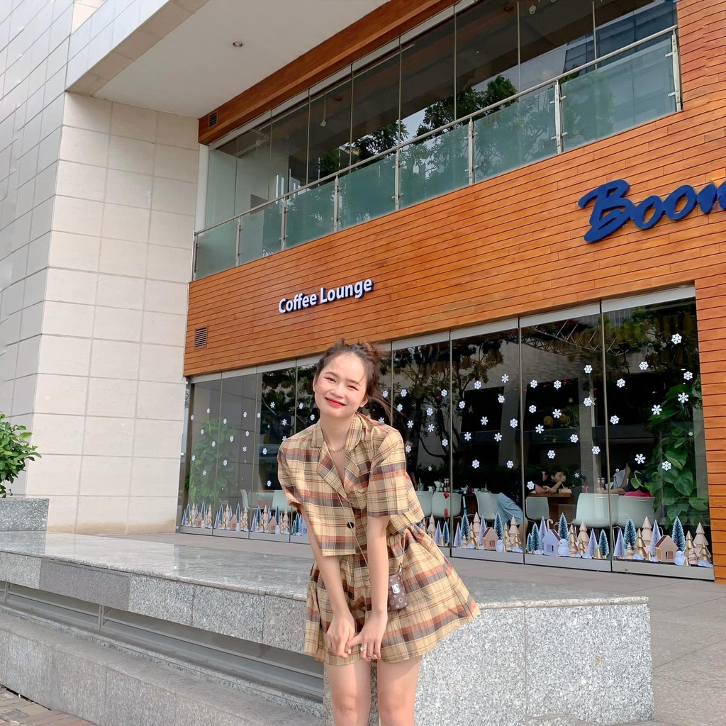 SET VÁY ÁO CARO 2 MÀU ĐEN NÂU - REPLI SET | BigBuy360 - bigbuy360.vn