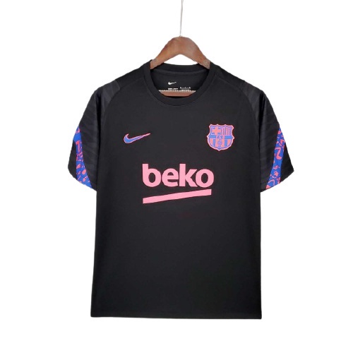 Áo Thun Đá Banh Tay Ngắn Cổ Tròn 21/22 Barcelona Màu Tím Cho Nam