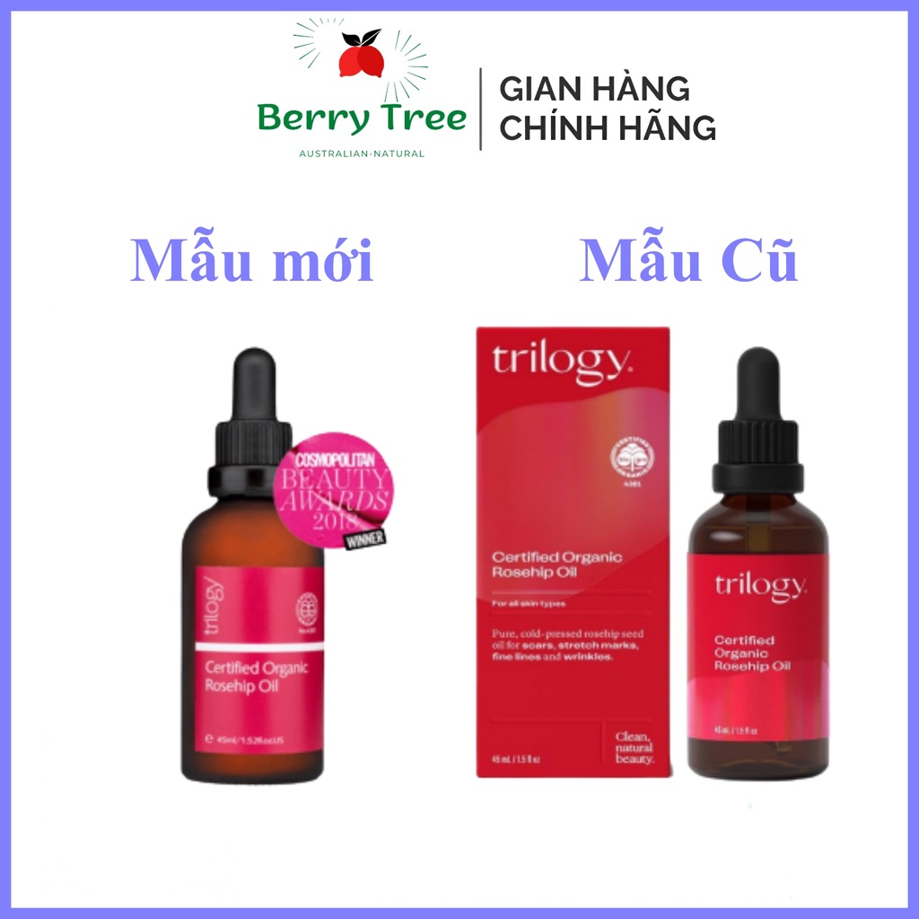 Tinh dầu nụ tầm xuân Trilogy Certified Organic Rosehip Oil 20ml /45ml (BR)