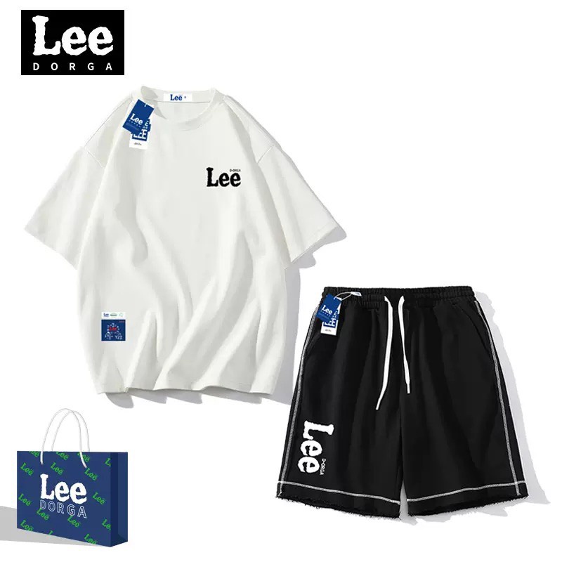 Bộ Đồ Nam Áo Thun In Chữ LEE Phối Quần Short Cạp Chun Dây Rút Thời Trang Zenkonu T234 + S047
