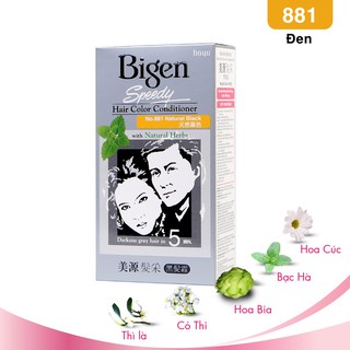 🍀thuốc nhuộm bigen speedy no.881 natural black - đen
