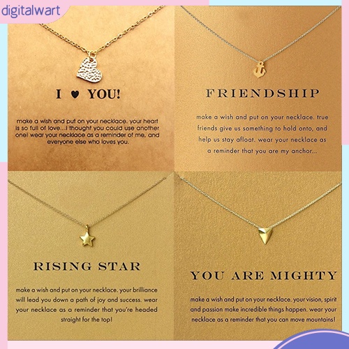 Dây chuyền hợp kim kèm thẻ trang trí thời trang nữ dễ thương xinh xắn