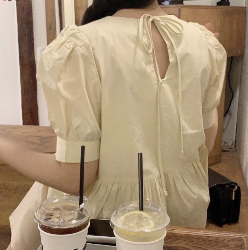 Áo Nữ Tay Ngắn Buộc Dây Thời Trang Hàn Quốc Xinh Xắn