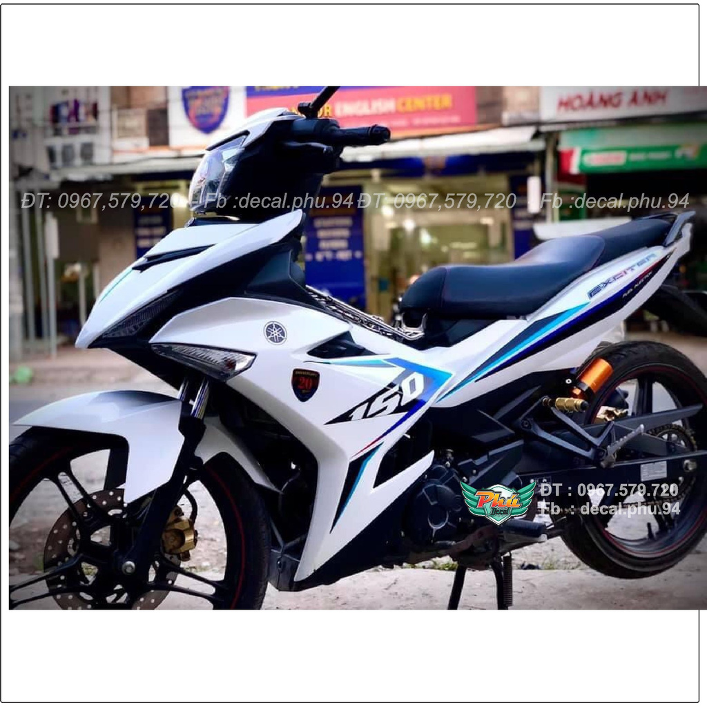 Tem Rời Exciter 150 Bản kỉ niệm xe trắng (J)