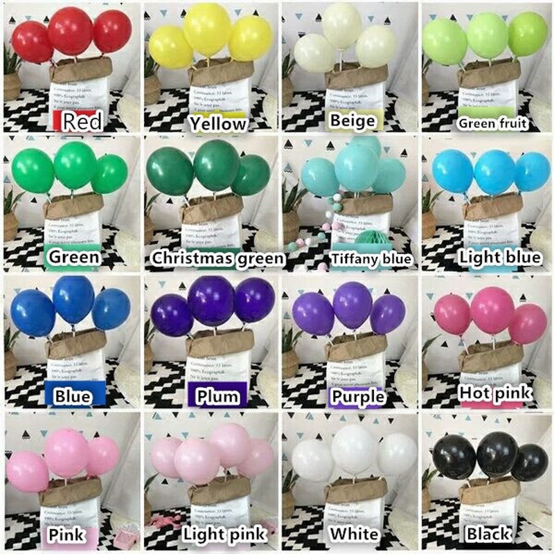 Set 10 Bong Bóng Latex 12inch 2.2g Trang Trí Tiệc Sinh Nhật