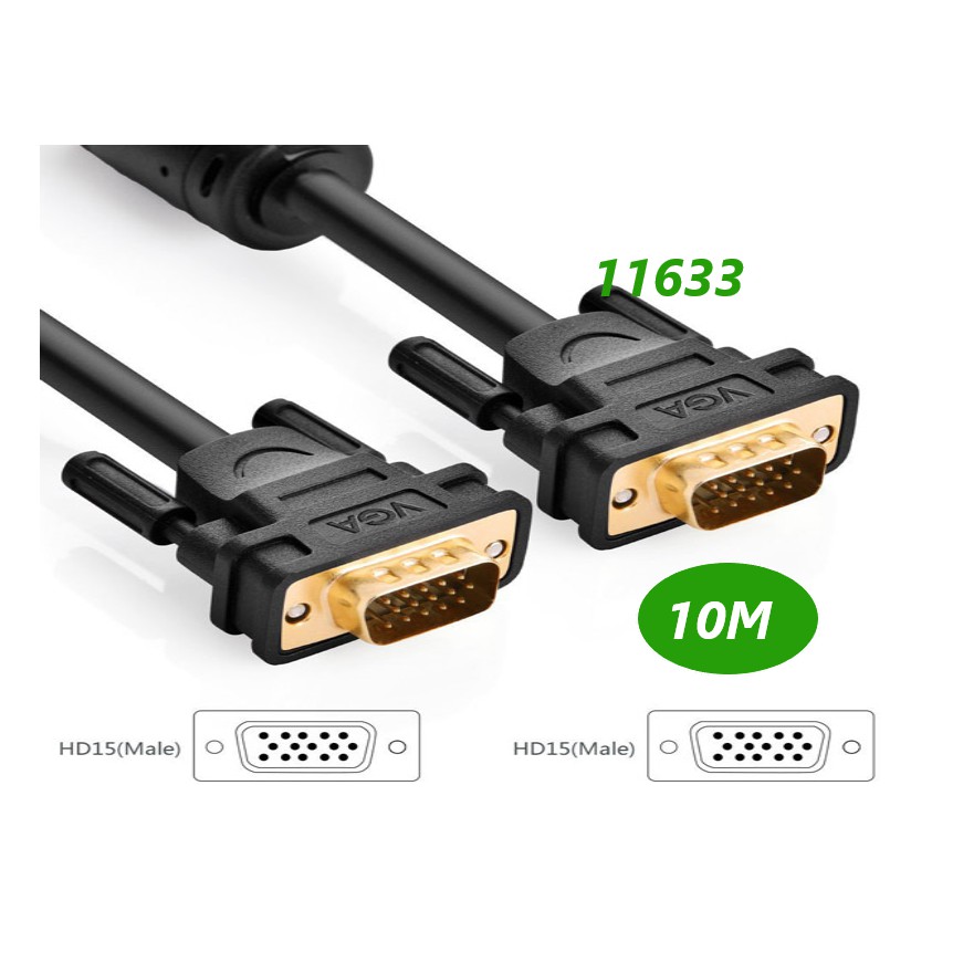 Cáp VGA dài 10M cao cấp chính hãng Ugreen 11633