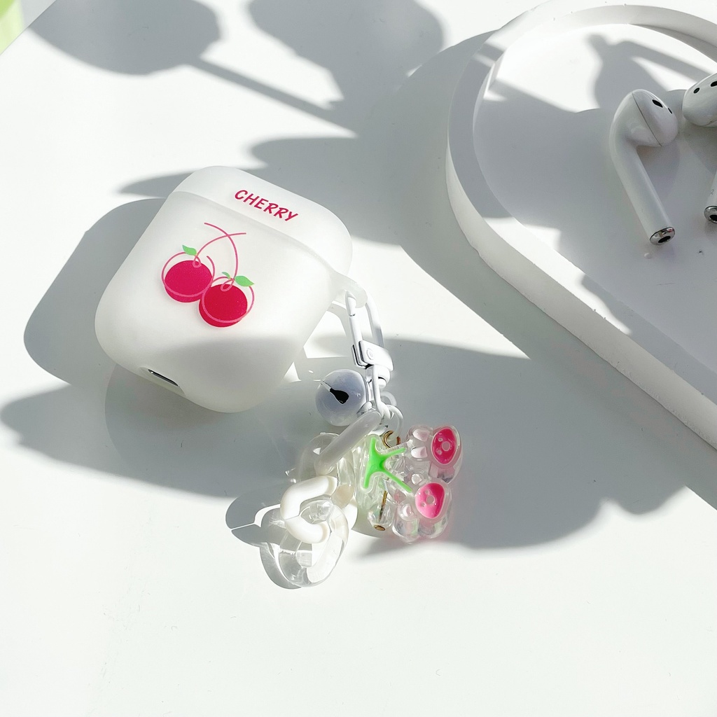 Vỏ Bảo Vệ Hộp Sạc Tai Nghe AirPods3gen Họa Tiết Cherry 2021 / AirPods3 / AirPods3 Ốp