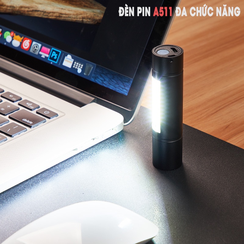 [Chốt Ngay] Đèn Pin Mini Siêu Sáng Chống Thấm Nước Có Thể Sạc Được Tiện Dụng [A511]