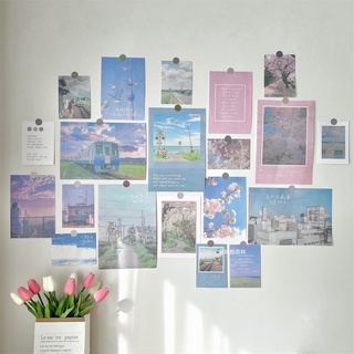 Ảnh dán tường decor THỎ STATIONERY poster tranh decor phòng ngủ vintage đồ trang trí bàn học giá rẻ hàn quốc