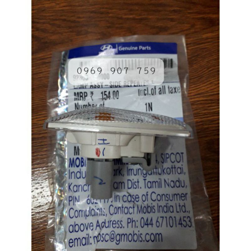 ĐÈN XI NHAN TAI XE  I10 GRAND XỊN CHÍNH HÃNG