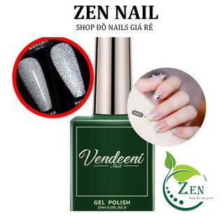 Sơn Gel nhũ Flash Vendeeni siêu sáng màu trắng 15ml - Hot trend 2021