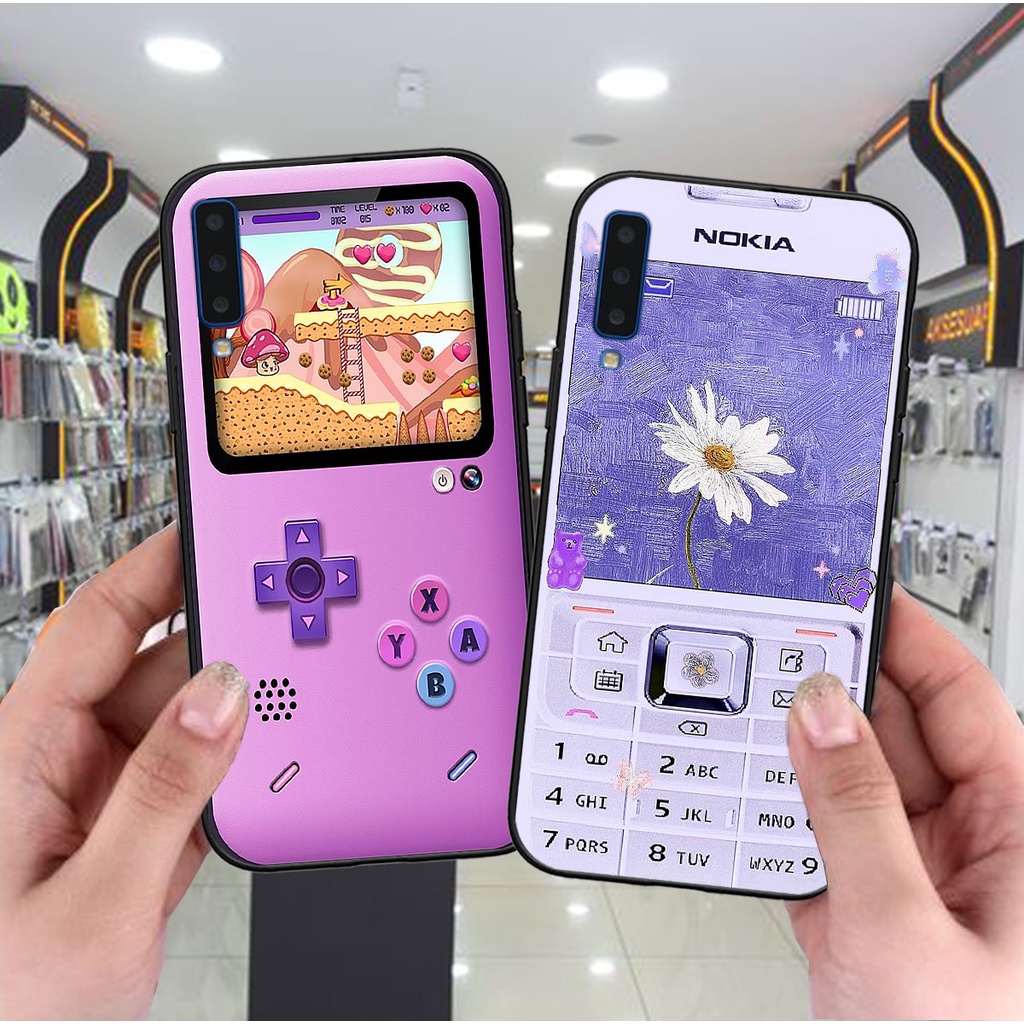 Ốp Samsung A7 2018 / A9 2018 bộ hình điện thoại nokia huyền thoại , BTS , Vpop cute