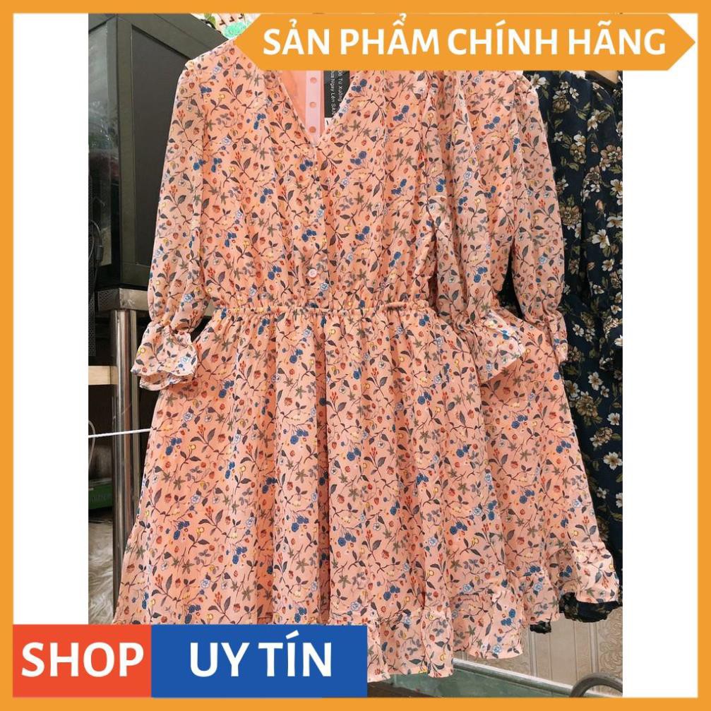 Đầm suông cổ trụ bèo eo nhúng - vải siêu đẹp (em không có hoa giống nên làm hoa tương tự như hình chụp ạ) VADA - D666 | BigBuy360 - bigbuy360.vn