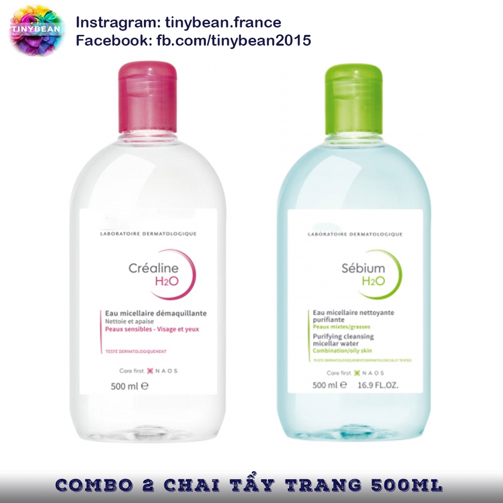 Tẩy trang Micellar Water 500ml x2