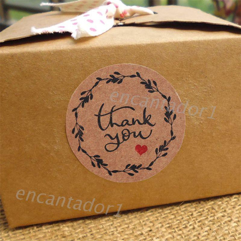 Cuộn 500 Sticker In Chữ Thank You Với 16 Kiểu Dáng Dễ Thương