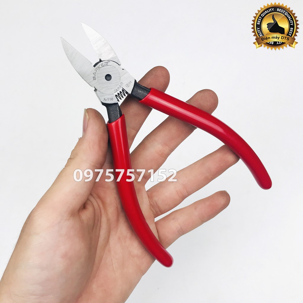 Kìm cắt mini kỹ thuật 6 inch BARKER JAPAN A-116 - Cắt dây điện, cắt nhựa và linh kiện chuyên dụng