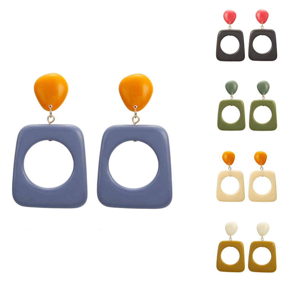 Đôi khuyên tai Acrylic thiết kế độc đáo thời trang cho nữ