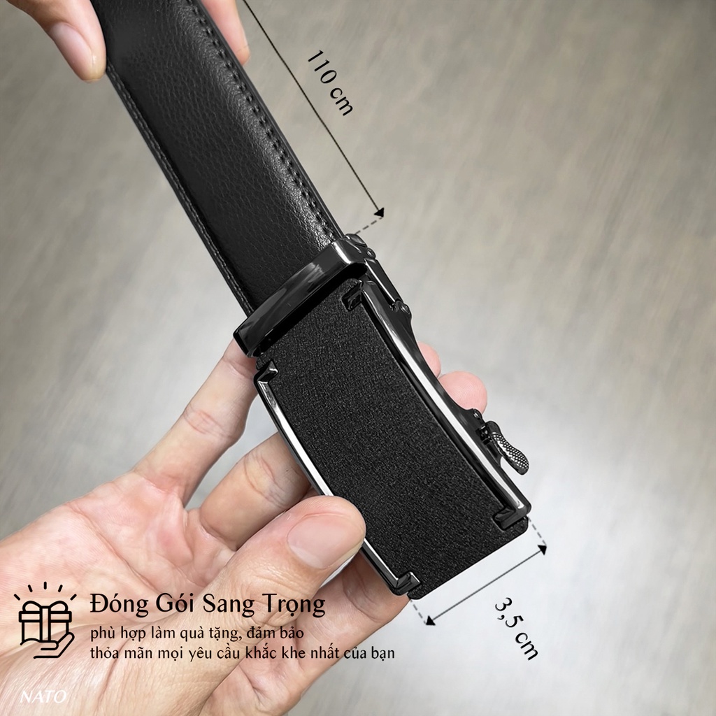 Thắt Lưng Nam BỤI Khóa Tự Động Da Bò Thật Cao Cấp Bền Đẹp Sang Trọng Công Sở Thời Trang Đi Làm Học Dây Nịt Tăng NATO
