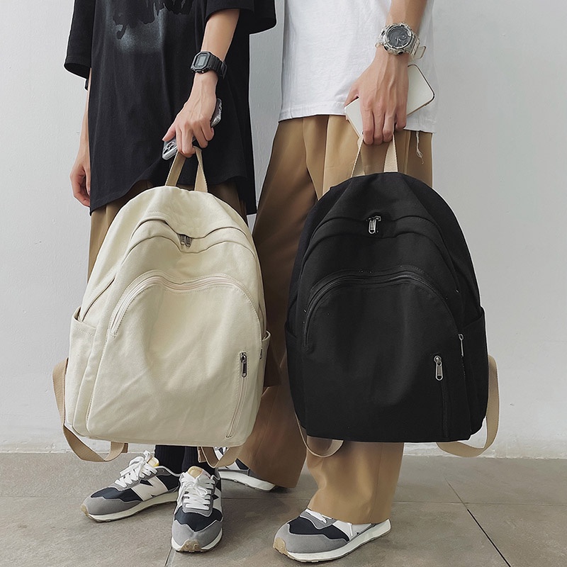 Ba lô đi học PRETTYZYS sức chứa lớn phong cách Hàn Quốc thời trang 2021