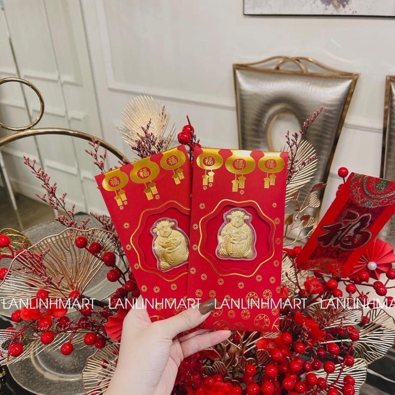 COMBO 10 CÁI #59kkk LÌ XÌ THẦN TÀI MAY MẮN