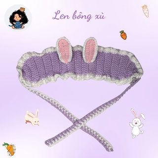 Băng đô tai thỏ bằng len