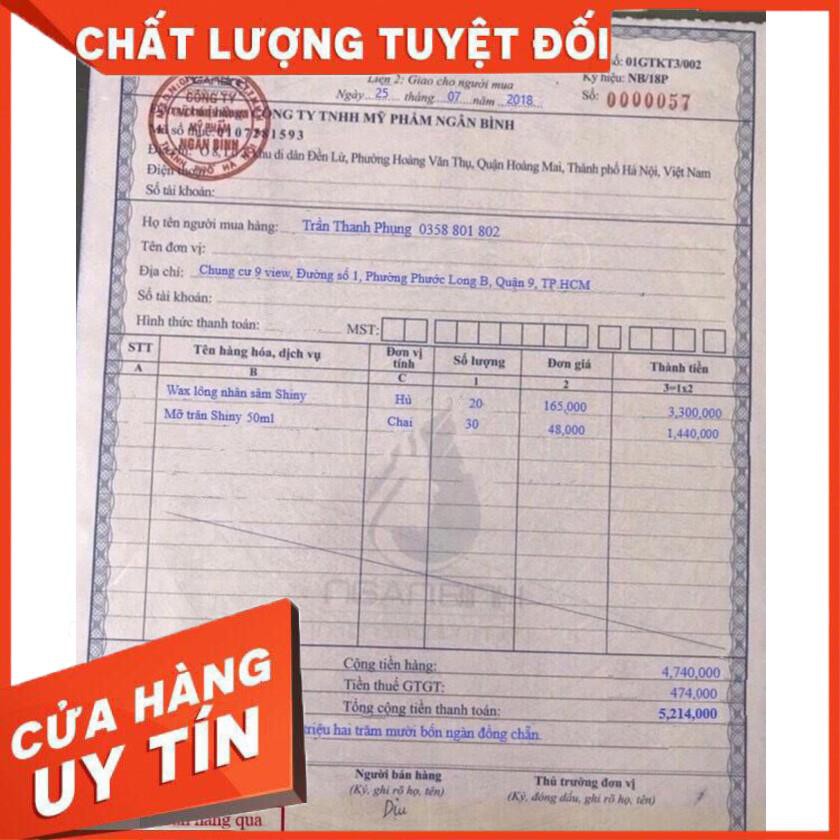 [Chính hãng]Combo Triệt Lông Wax + Mỡ Trăn handmade Shiny (tặng kèm dụng cụ wax) | BigBuy360 - bigbuy360.vn
