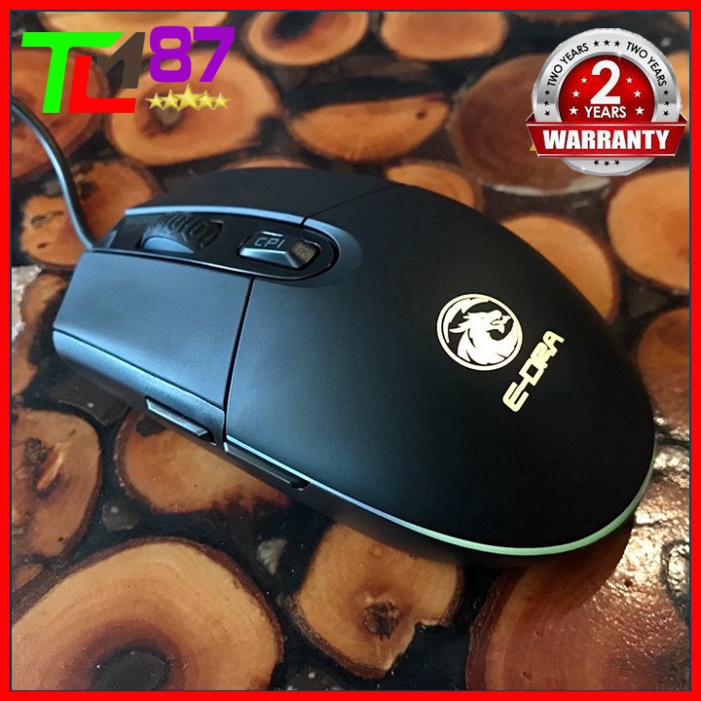 Chuột Máy Vi Tính Laptop Mouse Chơi Game E-DRA EM6102 Đèn LED 7 Màu RGB - Chuột Gaming Có Dây Chuyên Game