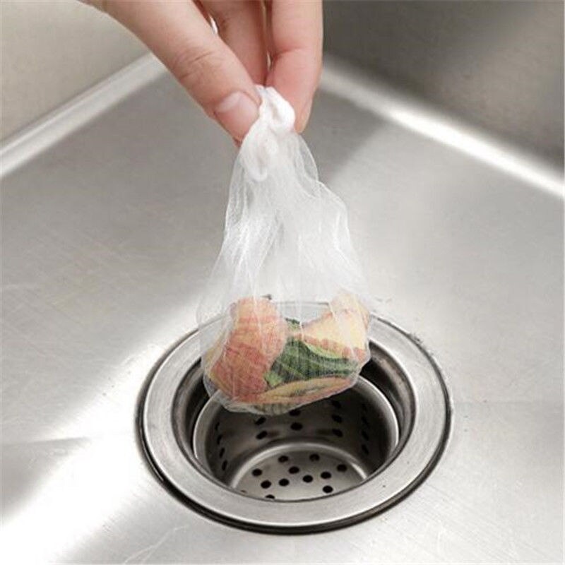 Bộ 100 Túi Lưới Lọc Rác Dùng Một Lần Cho Bồn Rửa Nhà Bếp / Phòng Tắm / Bồn Rửa Chén