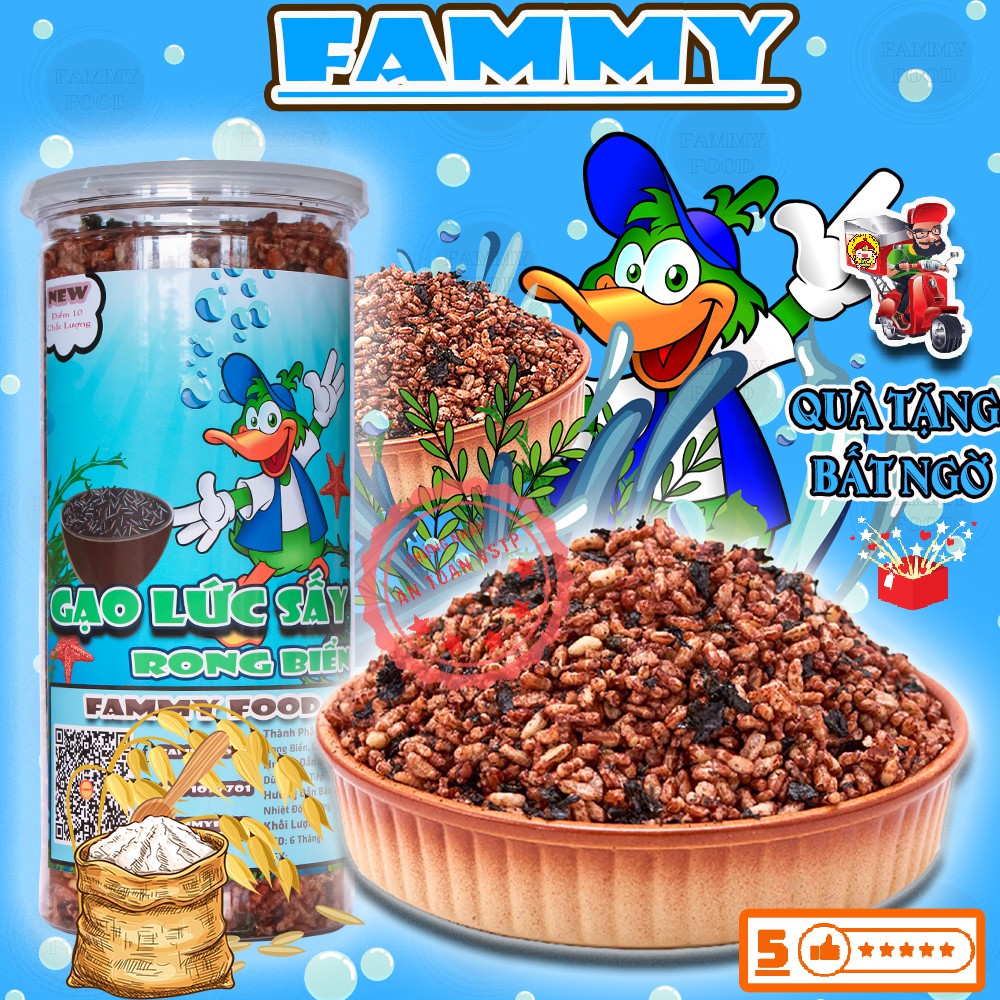 Gạo lứt rong biển sấy 260g FAMMY, đồ ăn vặt Đà Lạt vừa rẻ vừa ngon