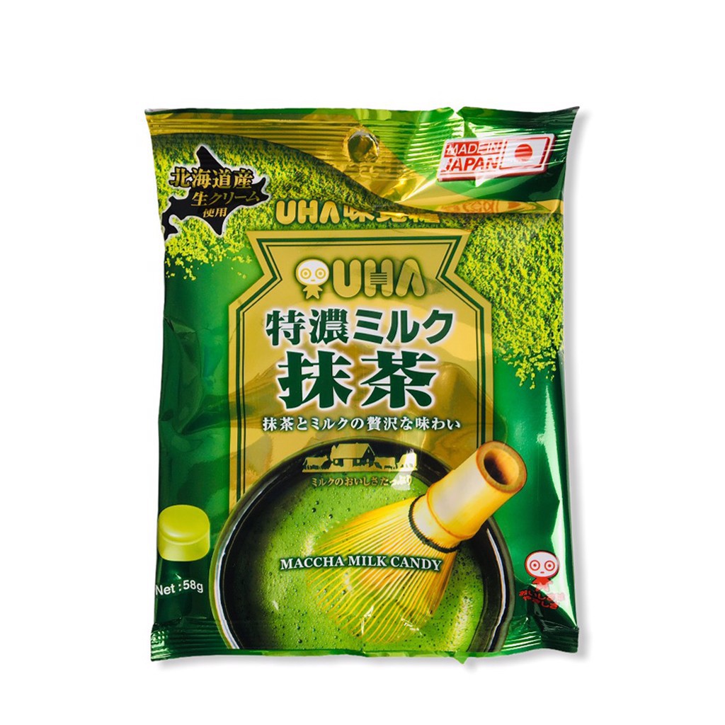 Kẹo Matcha Trà Xanh UHA Nhật Bản Tokuno 58g