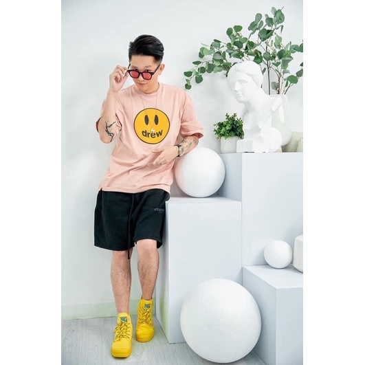 Áo thun unisex mặt cười dreww chất cotton fom 65kg