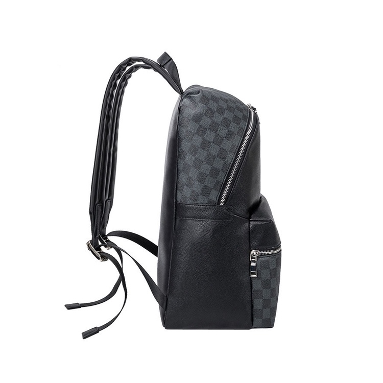 ★ BALO THỜI TRANG UNISEX NAM NỮ DA PU ĐEN TRƠN CAO CẤP KẾT HỢP KHÓA KÉO BẠC THỜI TRANG ( 38 x 27 x 16cm )