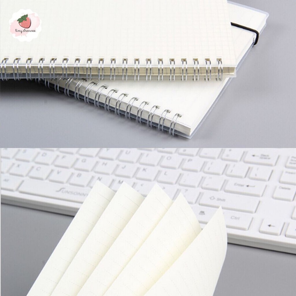 Sổ gáy lò xo bìa trong suốt basic