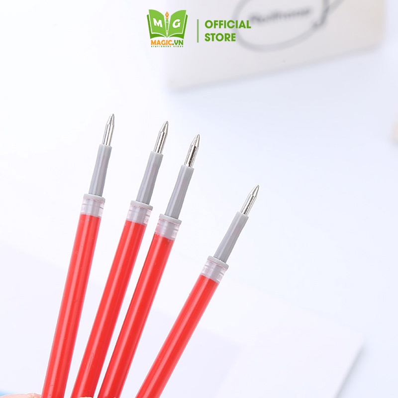 Ngòi Bút Gel Nước MAGIC Ruột Bút Bi Thay Thế 0.5mm Xanh, Đỏ, Đen Dùng Cho Bút Bi Bấm, Đồ Dùng Học Tập Cute Giá Rẻ R02