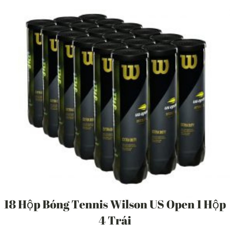 Banh Tennis Wilson US Open 4, Bóng Open, Đen 4 1 Hộp Trái