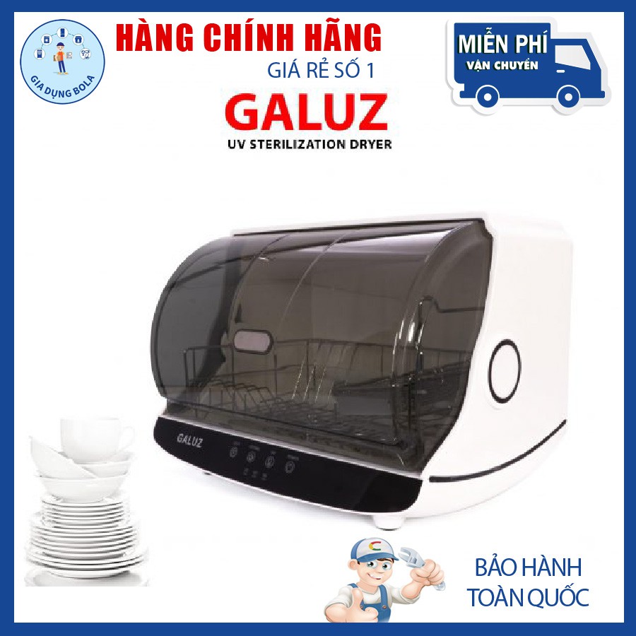 Máy sấy chén bát khử khuẩn Galuz 42l sấy khô công nghệ tiệt trùng UV sóng âm, cảm ứng