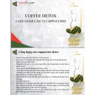 (CHÍNH HÃNG) Cà phê Giảm cân capuchino Detox D7